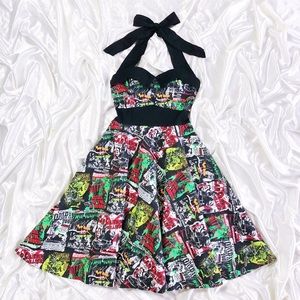 Hell Bunny Vixen Horror Movie Monster Pin Up Dress